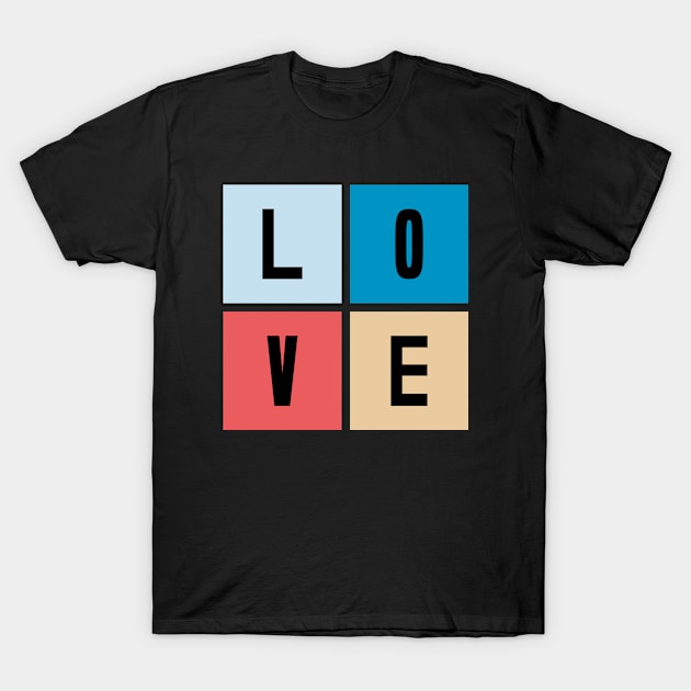 Love Square T-Shirt by tmsarts